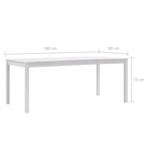 Dokładne wymiary stołu prostokątnego Elmor 3X 