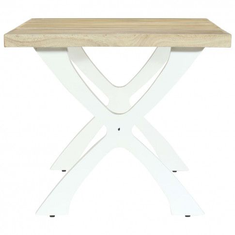 Szczegółowe zdjęcie nr 5 produktu Industrialny stół z mango Lenis – jasny brąz i biały