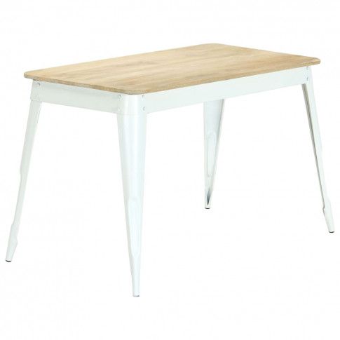 Szczegółowe zdjęcie nr 8 produktu Stół z drewna mango Wamis 2X – biały