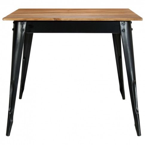 Szczegółowe zdjęcie nr 11 produktu Stół z drewna akacjowego Wamis 3X – czarny