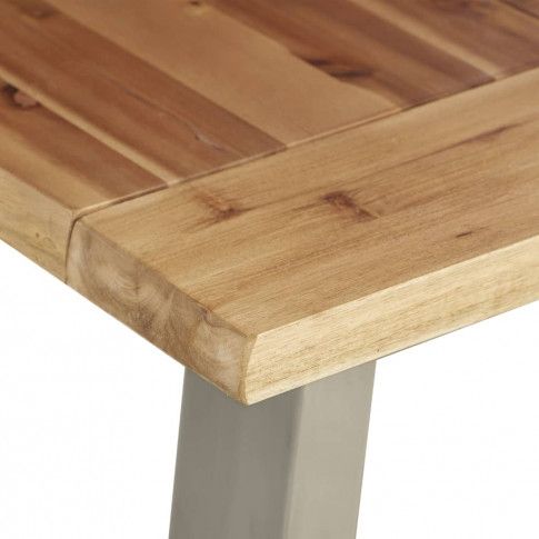 Szczegółowe zdjęcie nr 5 produktu Stół industrialny drewniany Eluwin 3X – brązowy 