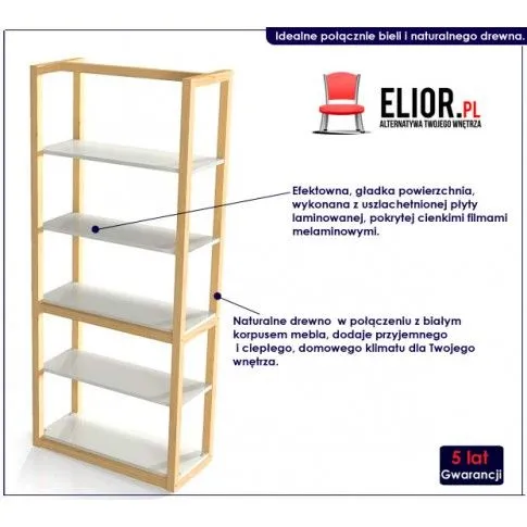 Fotografia Biały regał Kizo D7 z kategorii Regały