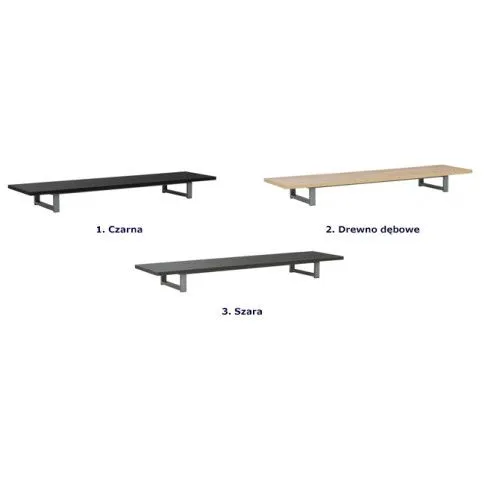 Szczegółowe zdjęcie nr 11 produktu Czarna półka ścienna pod umywalkę - Tofa 5X