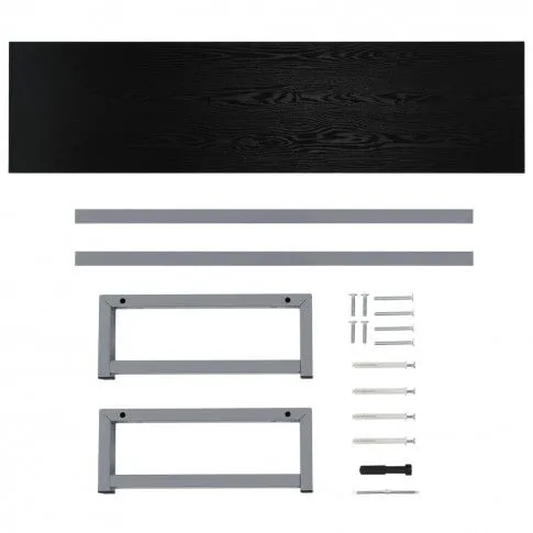 Szczegółowe zdjęcie nr 9 produktu Czarna półka ścienna pod umywalkę - Tofa 5X