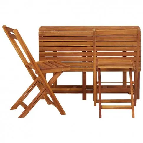 Szczegółowe zdjęcie nr 6 produktu Drewniany stół i krzesła ogrodowe - Folda 