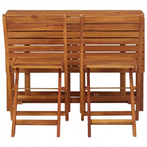 Szczegółowe zdjęcie nr 5 produktu Drewniany stół i krzesła ogrodowe - Folda 