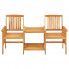 Fotografia Zestaw drewnianych mebli ogrodowych Malter - brązowy z kategorii Stoły i krzesła