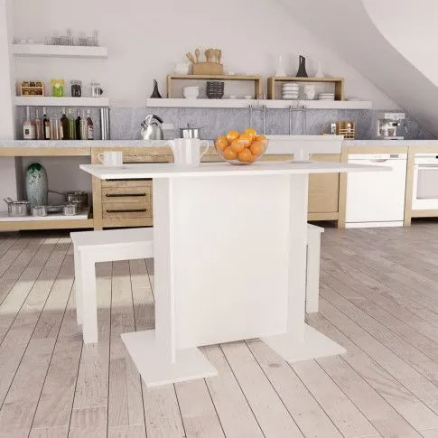 Szczegółowe zdjęcie nr 5 produktu Minimalistyczny biały stół do jadalni - Mafo