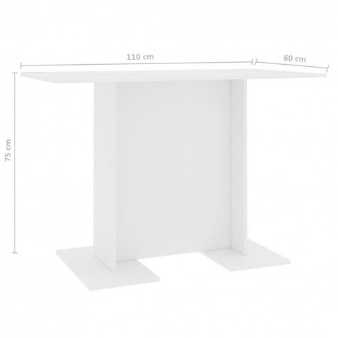 Szczegółowe zdjęcie nr 8 produktu Minimalistyczny stół do jadalni Rivers – biały