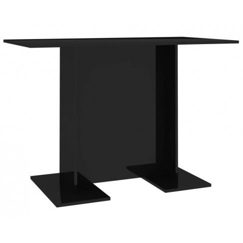 Zdjęcie produktu Czarny nowoczesny stół z połyskiem - Rivers .