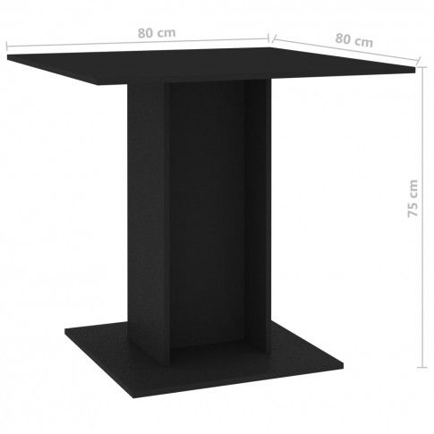 Szczegółowe zdjęcie nr 8 produktu Czarny stół z płyty meblowej - Marvel