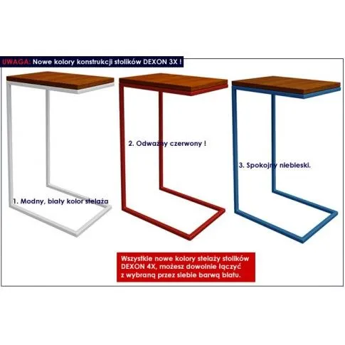 Szczegółowe zdjęcie nr 6 produktu Stolik boczny pod laptopa Dexon 3X - 54 kolory