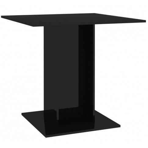 Zdjęcie produktu Stół z płyty meblowej Marvel – czarny z połyskiem.