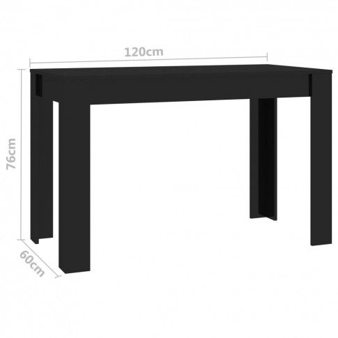 Szczegółowe zdjęcie nr 8 produktu Czarny stół na wysoki połysk – Sans