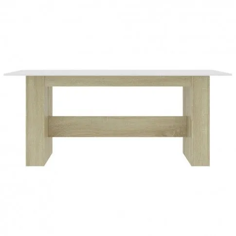 Szczegółowe zdjęcie nr 5 produktu Nowoczesny stół z płyty Oriok – biały i dąb sonoma