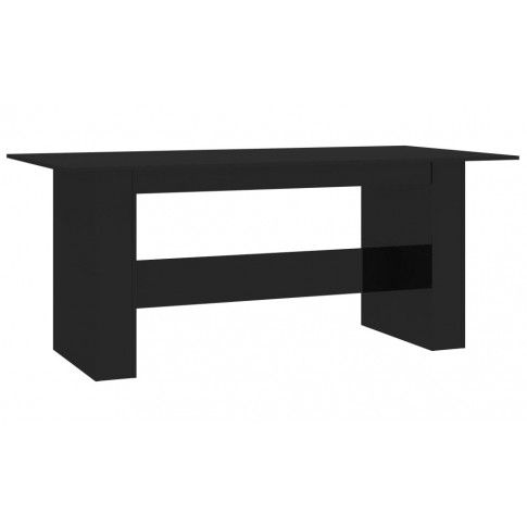 Zdjęcie produktu Czarny nowoczesny stół z połyskiem - Wixus .