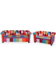 Komplet wypoczynkowy w stylu patchwork Hollie w sklepie Edinos.pl