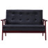 Czarna sofa w stylu vintage Vita