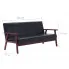 Tapicerowana czarna sofa vintage Vita