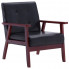Czarny tapicerowany fotel w stylu vintage Vita