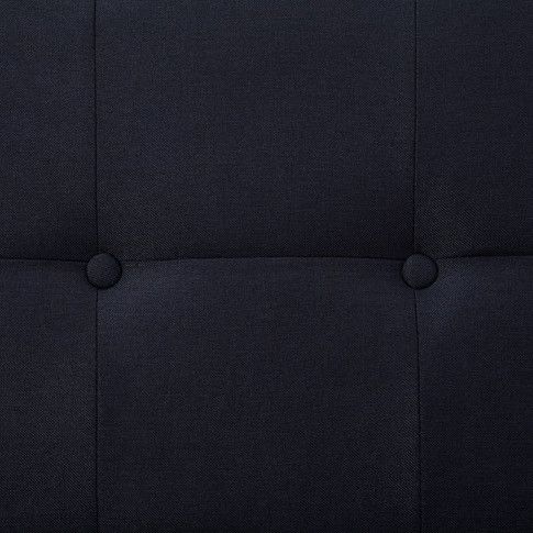 Szczegółowe zdjęcie nr 4 produktu Rozkładana sofa Nesma z podłokietnikami - czarna