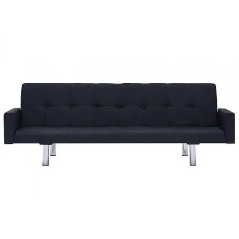 Szczegółowe zdjęcie nr 6 produktu Rozkładana sofa Enya z podłokietnikami - czarna