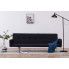 Szczegółowe zdjęcie nr 11 produktu Rozkładana sofa Nesma z podłokietnikami - czarna