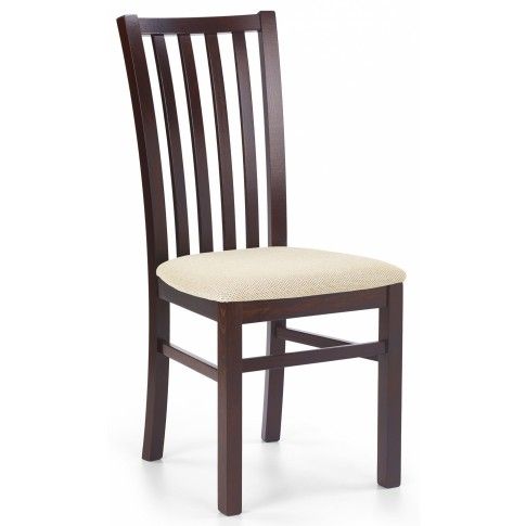 Zdjęcie produktu Drewniane krzesło patyczak Billy - ciemny orzech.
