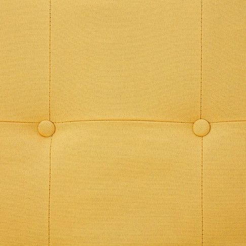 Szczegółowe zdjęcie nr 4 produktu Rozkładana sofa Nesma z podłokietnikami - żółta