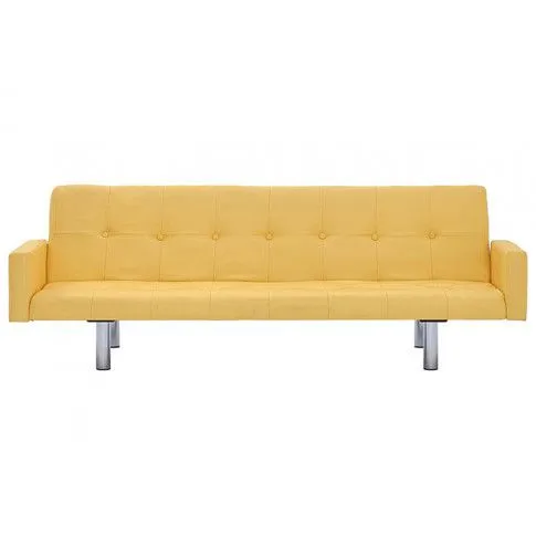 Szczegółowe zdjęcie nr 6 produktu Rozkładana sofa Enya z podłokietnikami - żółta