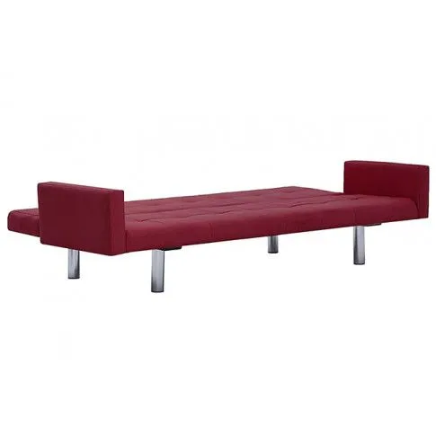 Szczegółowe zdjęcie nr 4 produktu Rozkładana sofa Enya z podłokietnikami - czerwone wino