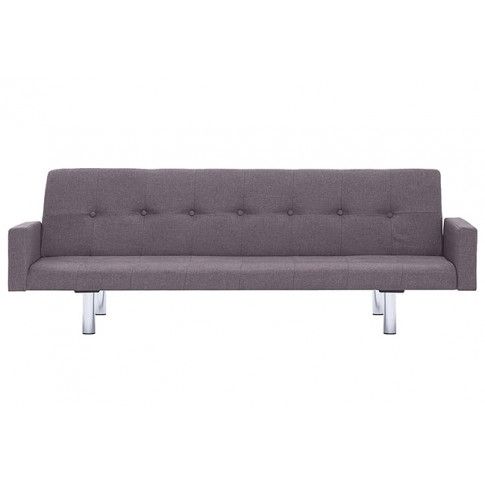 Fotografia Rozkładana sofa Nesma z podłokietnikami - taupe z kategorii Wypoczynki