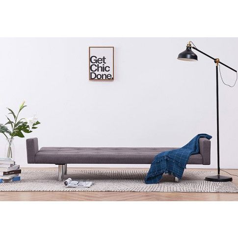 Szczegółowe zdjęcie nr 10 produktu Rozkładana sofa Nesma z podłokietnikami - taupe