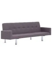 Rozkładana sofa Nesma z podłokietnikami - taupe