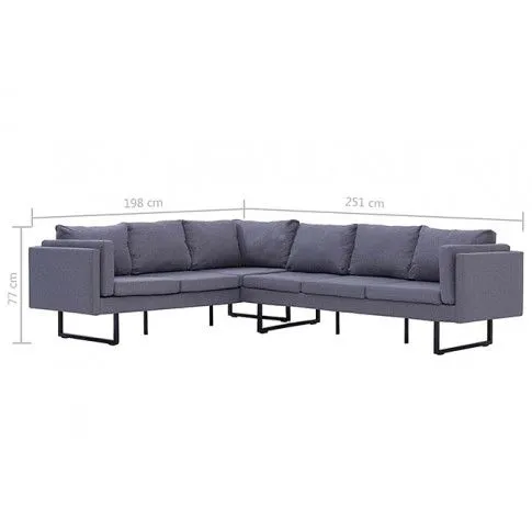 Szczegółowe zdjęcie nr 4 produktu Przestronna sofa narożna Selwa - jasnoszara