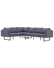 Przestronna sofa narożna Miva - jasnoszara w sklepie Edinos.pl