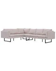 Przestronna sofa narożna Miva - kremowa