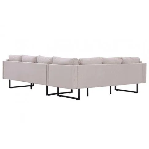 Zdjęcie przestronna kremowa sofa narożna do salonu Amira | Edinos.pl