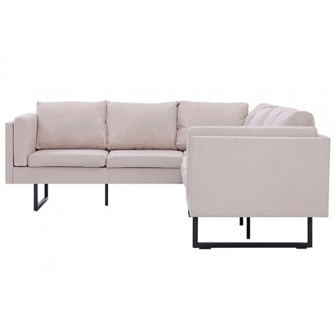 Szczegółowe zdjęcie nr 5 produktu Przestronna sofa narożna Miva - kremowa