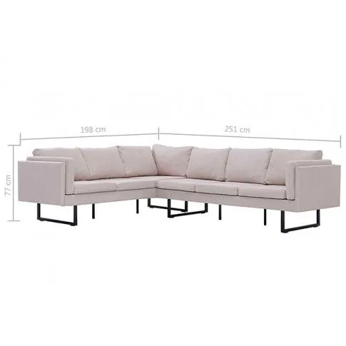 Szczegółowe zdjęcie nr 7 produktu Przestronna sofa narożna Selwa - kremowa