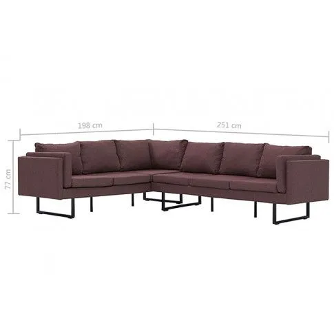 Zdjęcie przestronna brązowa sofa narożna do salonu Amira | Edinos.pl