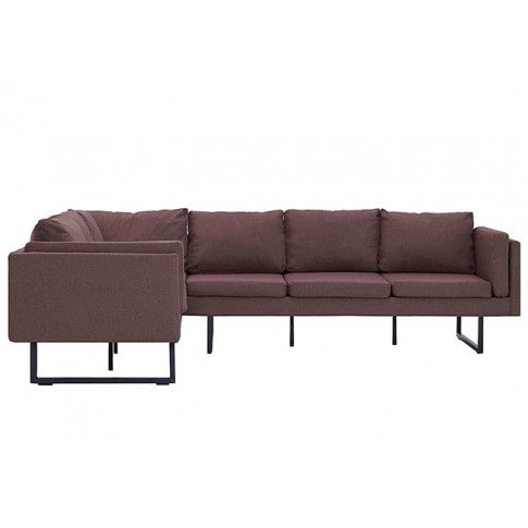 Szczegółowe zdjęcie nr 4 produktu Przestronna sofa narożna Miva - brązowa