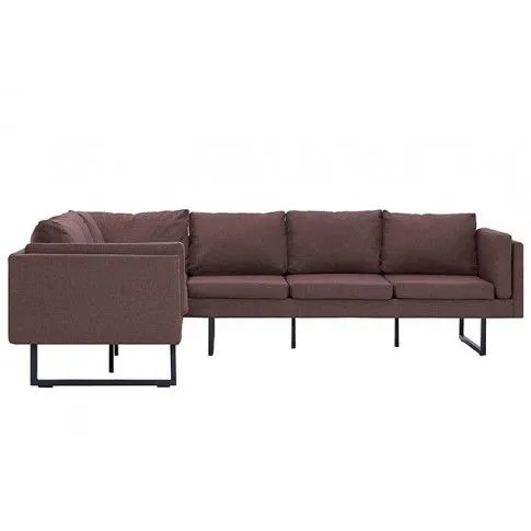 Szczegółowe zdjęcie nr 4 produktu Przestronna sofa narożna Selwa - brązowa