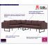 Szczegółowe zdjęcie nr 8 produktu Przestronna sofa narożna Miva - brązowa