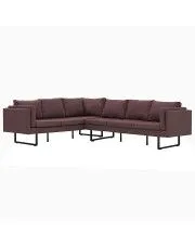 Przestronna sofa narożna Miva - brązowa w sklepie Edinos.pl