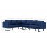 Szczegółowe zdjęcie nr 6 produktu Przestronna sofa narożna Miva - niebieska
