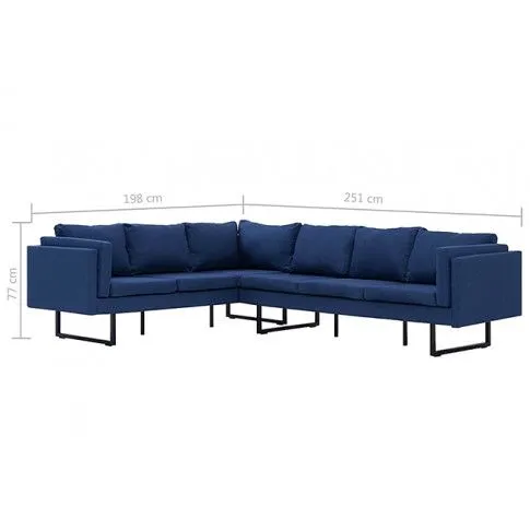 Szczegółowe zdjęcie nr 6 produktu Przestronna sofa narożna Miva - niebieska
