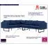 Szczegółowe zdjęcie nr 8 produktu Przestronna sofa narożna Miva - niebieska