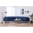 Szczegółowe zdjęcie nr 9 produktu Przestronna sofa narożna Miva - niebieska
