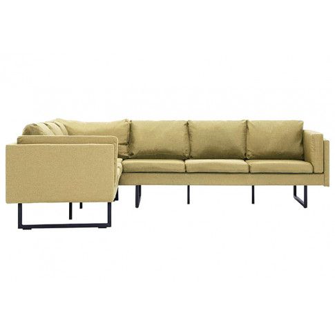 Szczegółowe zdjęcie nr 4 produktu Przestronna sofa narożna Miva - zielona